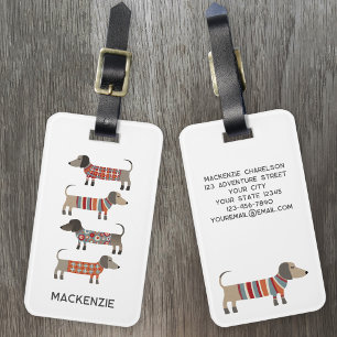Dachshund Sause Hund Personlig Bagagebricka