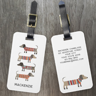 Dachshund Sause Hund Personlig Bagagebricka