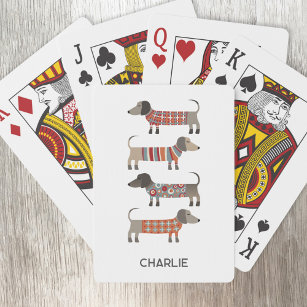 Dachshund Sause Hund Personlig Casinokort