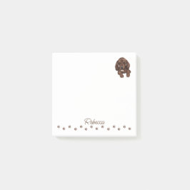 Dachshund Sause Hund Personlig Notes Post-it Block