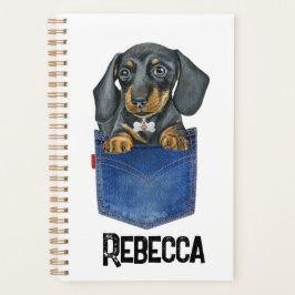 Dachshund Sause Hund Personlig Planner Diary