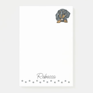 Dachshund Sause Hund Personlig Post-it Notes Block