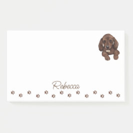 Dachshund Sause Hund Personlig Post-it Notes Block