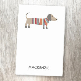 Dachshund Sause Hund Personlig Post-it Notes Block