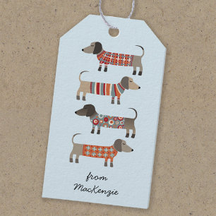 Dachshund Sause Hund Personlig Presentetikett