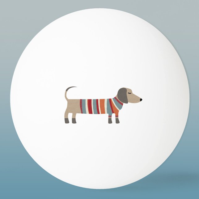 Dachshund Sause Hund Pingisboll (Fun Dachshund Wiener Sausage Dog ping pong ball)