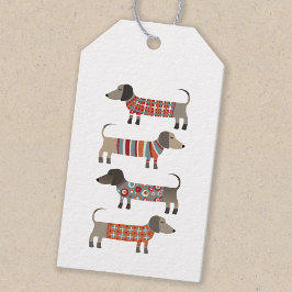 Dachshund Sause Hund Presentetikett