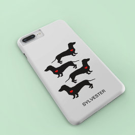 Dachshund Sause Hund Red Heart - eget namn
