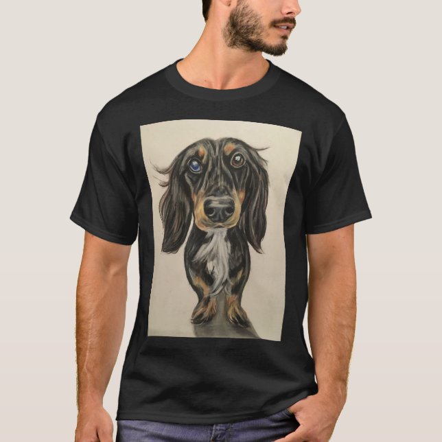 Dachshund Sause Hund T Shirt (Framsida)