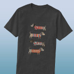 Dachshund Sause Hund T Shirt<br><div class="desc">Sötad liten Dachshund-korv eller wiener hundar i lygstickor. Perfekt för hundälskare och hundvalkare.</div>