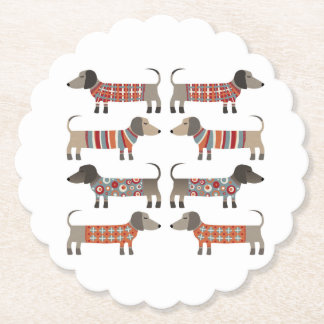 Dachshund Sause Hund Underlägg Papper