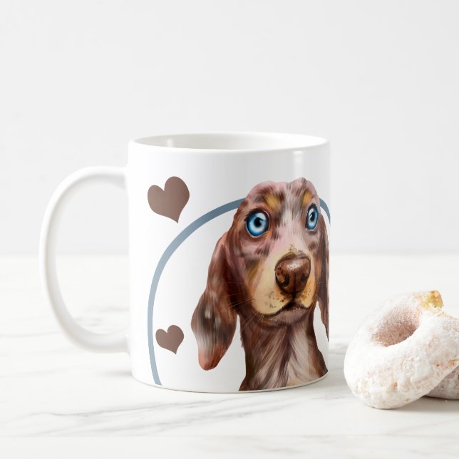 Dachshund Sause-Hund varje gång du gör något Kaffemugg (Med munk)