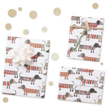 Dachshund Sause Hund Wrapping Papper Lakan