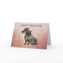 DACHSHUND Sause-kort med redigerbar Hund