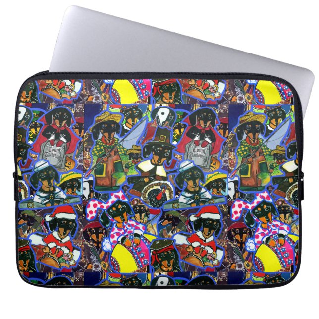 Dachshund-serier Laptop Fodral (Framsidan)