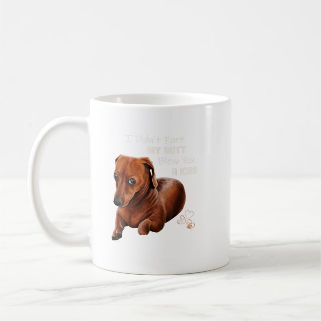 Dachshund Shirt Dachshund Hund Funny Gift Kaffemugg (Vänster)