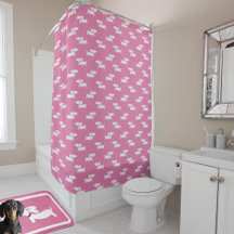 Dachshund Shower Curtain Rosa Doxie Bathroom