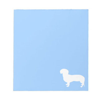 Dachshund Silhouette Blue Anteckningsblock