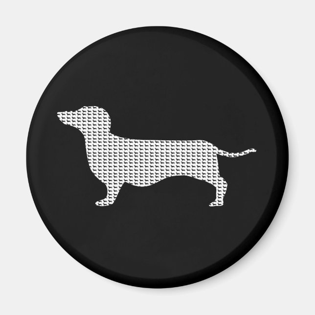 Dachshund Silhouette från många Magnet (Framsidan)