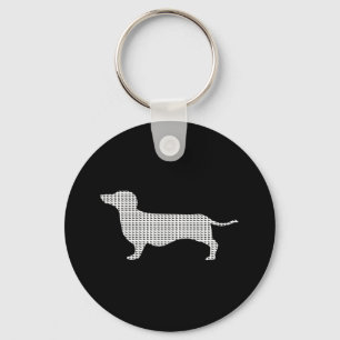 Dachshund Silhouette från många Nyckelring