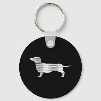Dachshund Silhouette från många Nyckelring