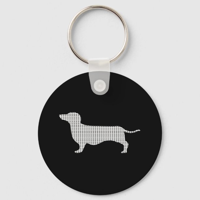 Dachshund Silhouette från många Nyckelring (Framsida)