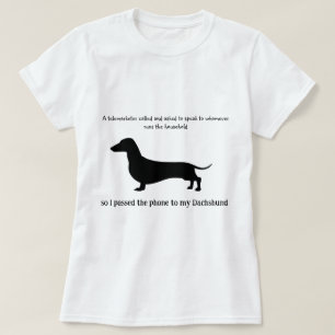 Dachshund Silhouette Funny T Shirt