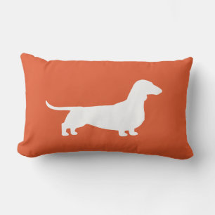 Dachshund Silhouette - Kort Hearing Wiener Hund Lumbarkudde