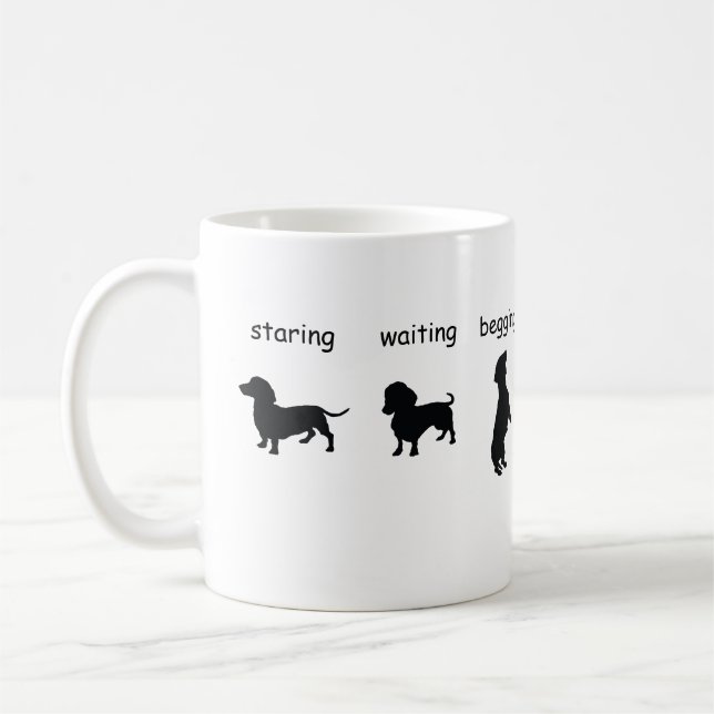 Dachshund Silhouette Mugg (Vänster)