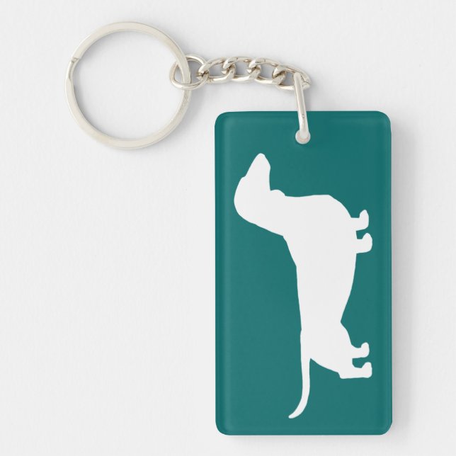 Dachshund Silhouette Nyckelring (Framsidan)