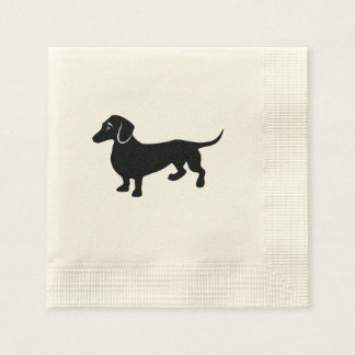 Dachshund Silhouette Pappersservett