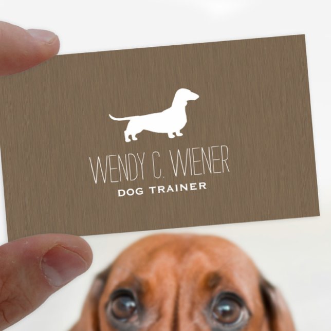 Dachshund Silhouette | Pet Wiener Hund | Weenie Hu Visitkort (Skapare uppladdad)