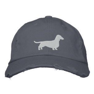 Dachshund Silhouette Wiener Hund Cute Pet Dachsie Broderad Keps