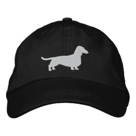 Dachshund Silhouette Wiener Hund Pet Hund Cute Broderad Keps