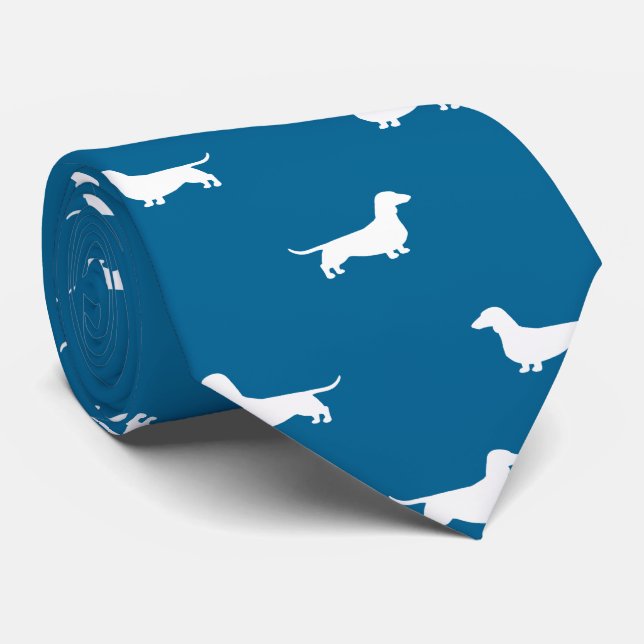 Dachshund Silhouettes Mönster Wiener Hundar Blue Slips (Rullad)