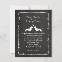 Dachshund Silhuetter Wiener Hund Bröllop Söt