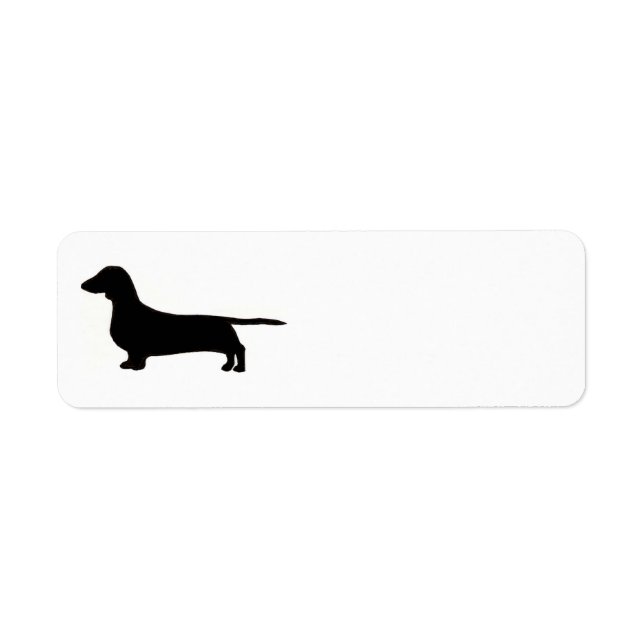 Dachshund silo black.png returadress etikett (Framsidan)