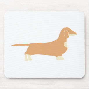Dachshund silo fawn och kräm musmatta