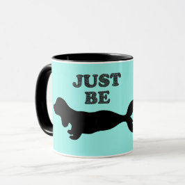 Dachshund Sjöjungfru Silhouette Coffee Mugg