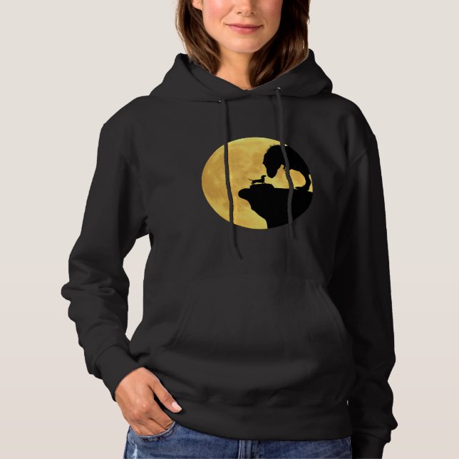 Dachshund Skapar vänner med T-rex framför T Shirt (Framsida)