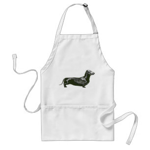 Dachshund skelett förkläde