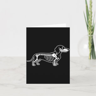 Dachshund-skelett Halloween Sausage Dog Kort