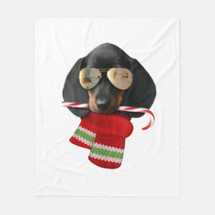 Dachshund Skjorta Kute Jul Gift Hundälskare Sol Fleecefilt