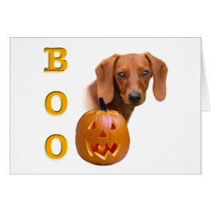 Dachshund (slät) Boo Hälsningskort