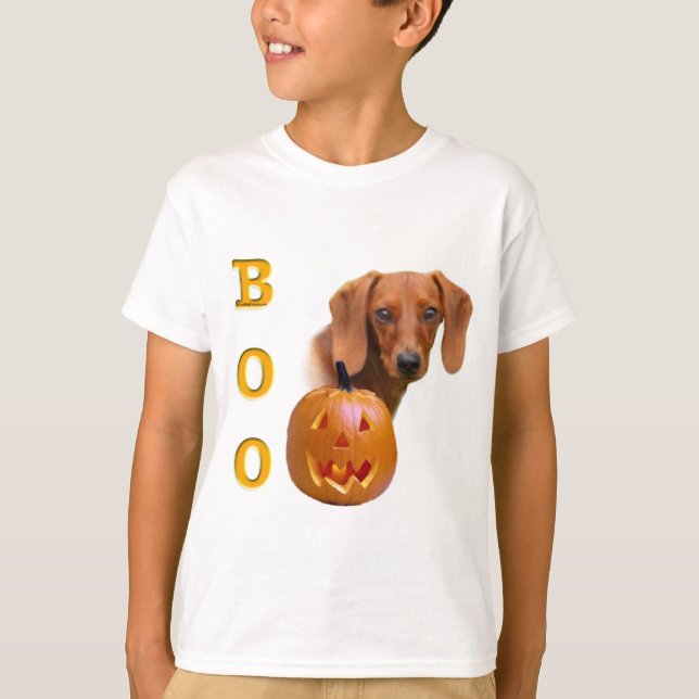 Dachshund (slät) Boo Tee (Framsida)