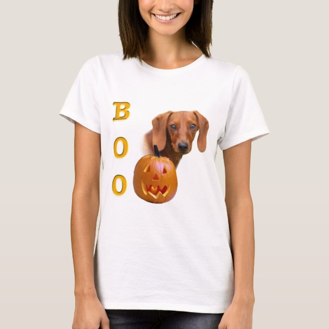 Dachshund (slät) Boo Tee (Framsida)