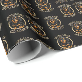 Dachshund små ben stor attityd presentpapper