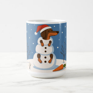 Dachshund Snöman Kaffemugg