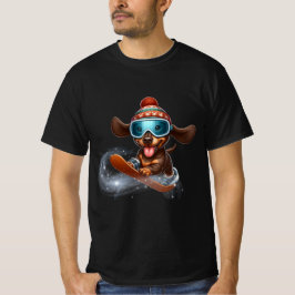 Dachshund snowboard t shirt