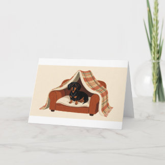 Dachshund Soffa Fort Kung Grattiskort Kort